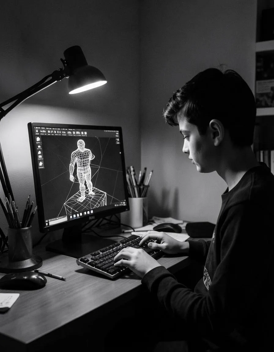 Étudiant travaillant sur une sculpture 3D, placeholder du chapitre sur les années Lisaa