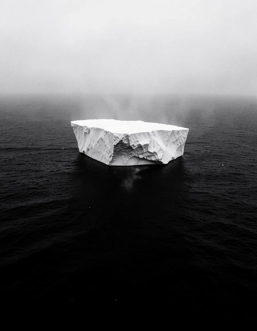 Iceberg dans un océan sombre, placeholder du chapitre sur la valeur